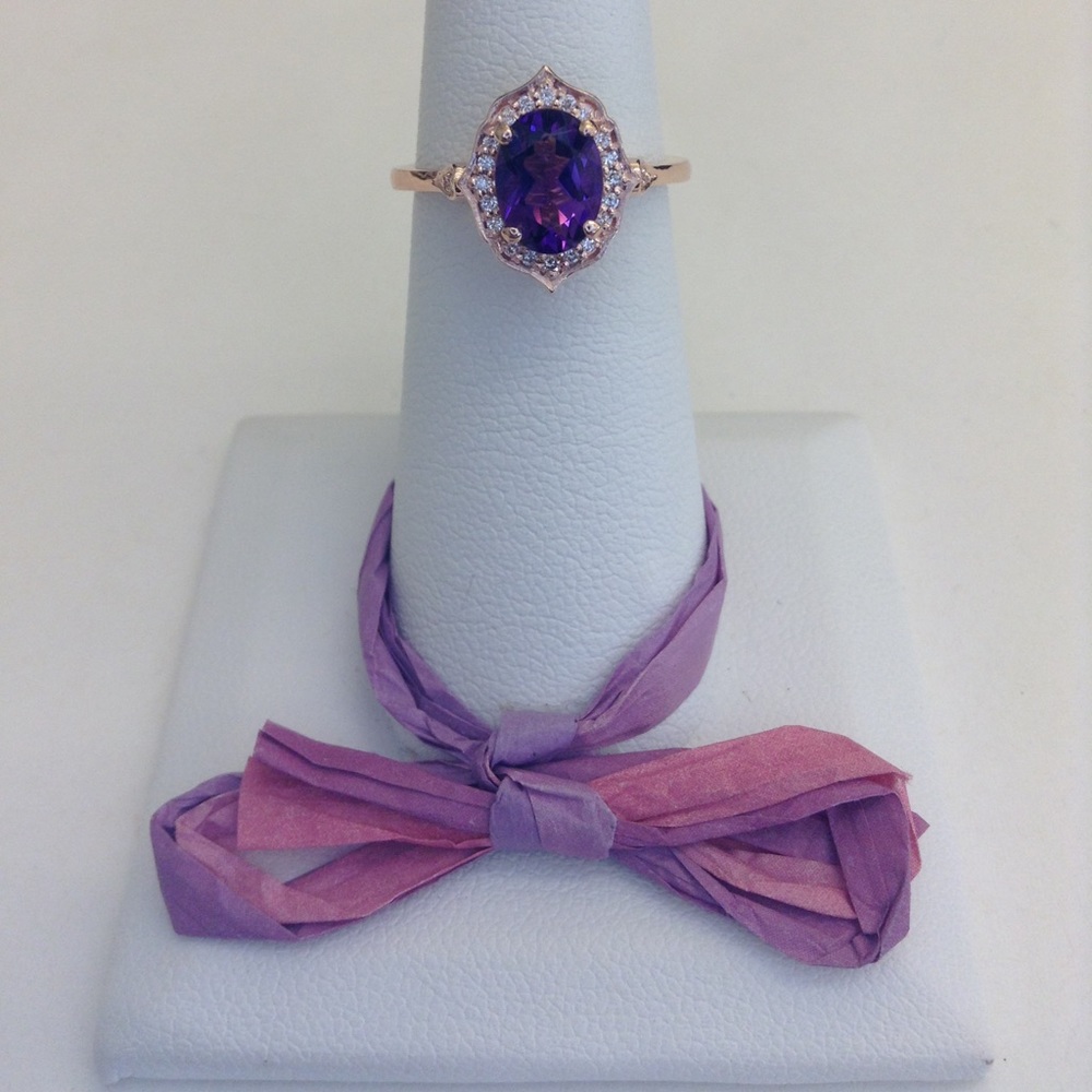 14kt Solid Rose Gold Ring - image 1